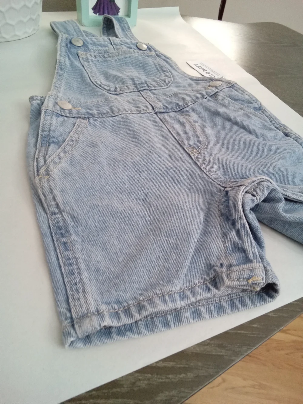 Old Navy Baby Denim Shortalls Overalls 6-12M NWT